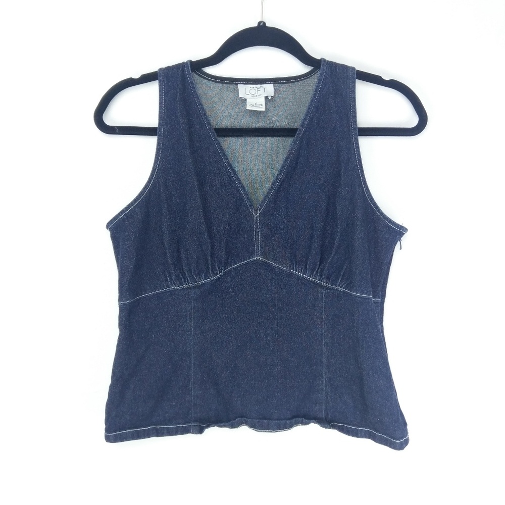Ann Taylor Loft /// Jean Chambray Sleeveless Top